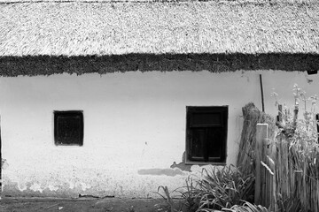 the clay and straw house in the village