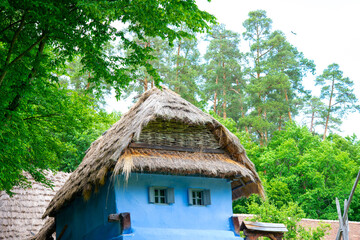 the clay and straw house in the village