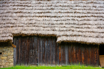 the clay and straw house in the village