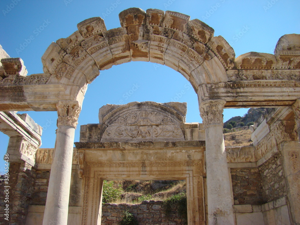 Wall mural ancient greek ruins in turkey, ephesus