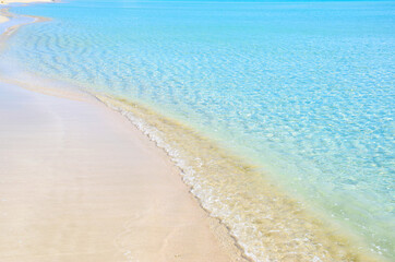 Crystalline water and white sand in Salento, Italy