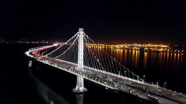 bay bridge San Francisco aerial flyover