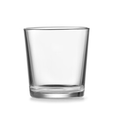 Empty glass on white background