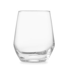 Empty glass on white background