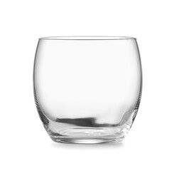 Empty glass on white background