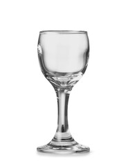 Empty glass on white background