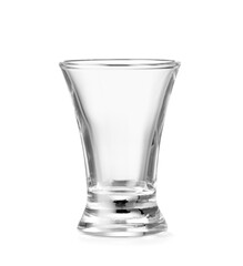 Empty glass on white background