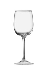 Empty glass on white background