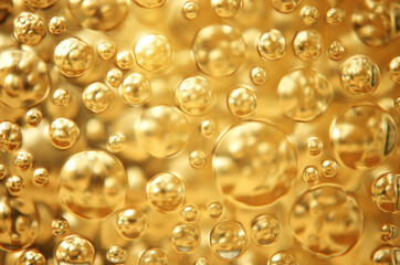 Gold background bubble texture.