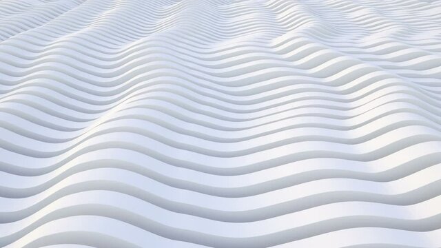 Abstract White background. Abstract lines. Wave background. Modern parametric surface. Futuristic landscape.