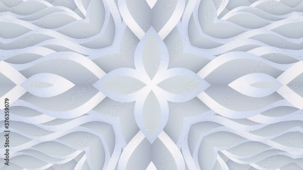 Poster abstract white background. abstract lines. wave background. modern parametric surface. seamless loop