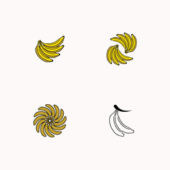 Banana Logo Template vector illustration