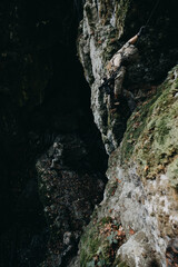 Fototapeta premium Soldier on the rocks