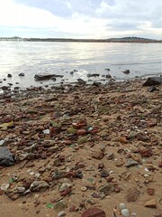 great view from the beach in the afternoon