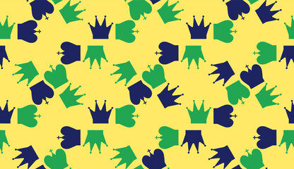 Seamless pattern with Chess figures. Endless background. Vector illustration.