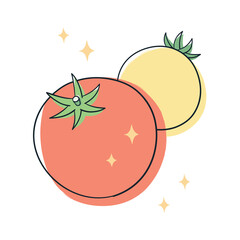 新鮮なオレンジ色と黄色のトマト