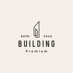 building hipster vintage logo vector icon illustration