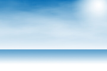 Banner oder Hintergrund mit Wolken und Sonnenhimmel für die Präsentation von Produkten