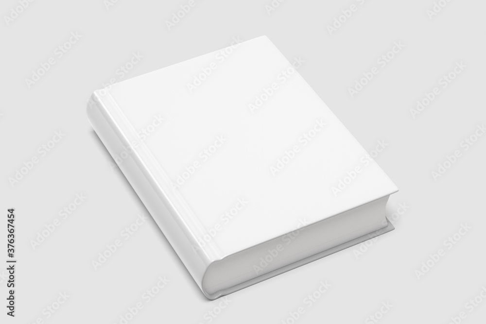 Poster mock up of a book on a color background - 3d rendering
