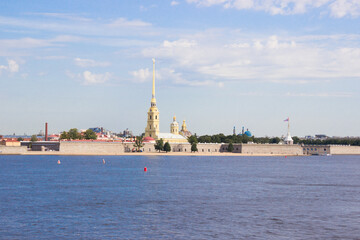 View of the Peter and Paul Fortress and the Neva River in St. Petersburg, Russia