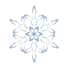 Vector white snowflake isolated on a white background. EPS 10