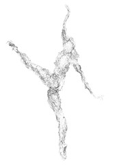 A girl ballet dancer, fashion illustration. Dance figurative art