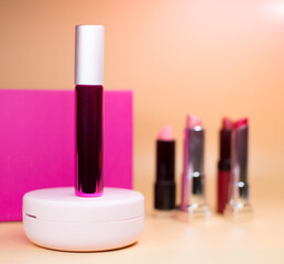 cosmetics, tubes, lipsticks for women's make-up