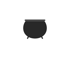 Cauldron, halloween, horror icon. Vector illustration, flat design.