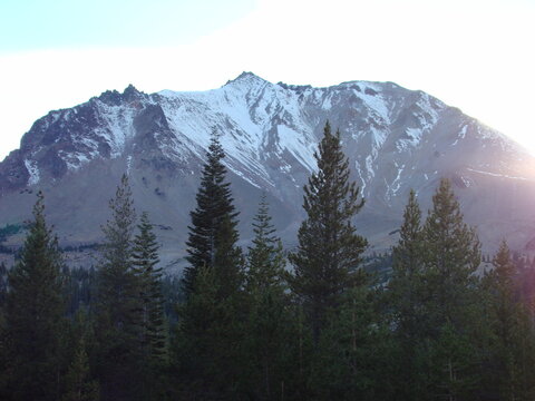 Mt Lassen, volcanic, mountains, views, lake, forest