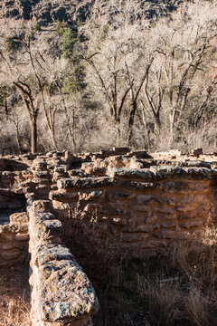 Ruins of the Tyuonyi Pueblo, Bandalier National Monument, New Mexico,USA