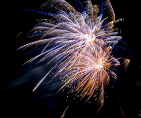 Fireworks salute in the sky