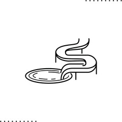 water slide vector icon in outline