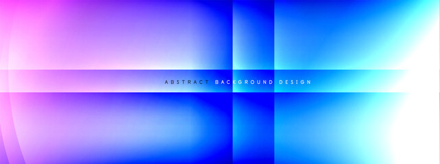 Vector abstract background - circle and cross on fluid gradient with shadows and light effects. Techno or business shiny design templates for text