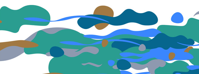 Trendy liquid style shapes abstract design, dynamic vector background for placards, brochures, posters, web landing pages, covers or banners