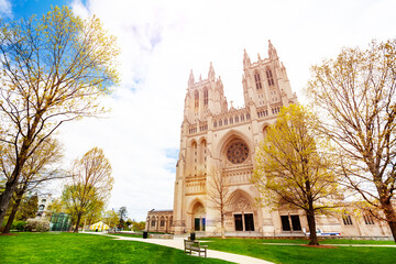 Fototapeta na wymiar Washington National Cathedral Protestant Episcopal church, DC, USA