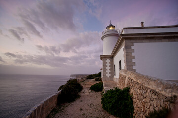 Faro de Cap Blanc, 1863. llucmajor. Comarca de Migjorn.Mallorca. Balearic Islands.Spain