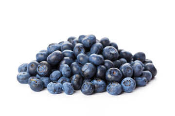 heap of blueberries isolated on white background