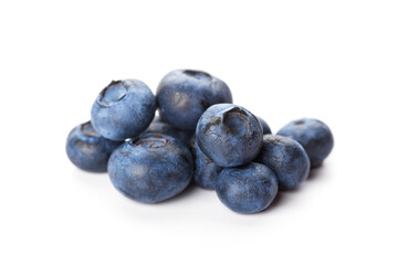 heap of blueberries isolated on white background