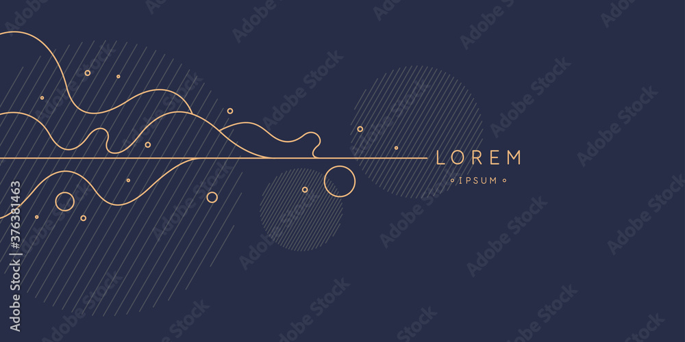 Poster poster with dynamic waves. vector illustration in minimal style. abstract background.
