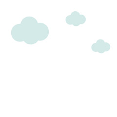 Sky with clouds background. Vector illustration