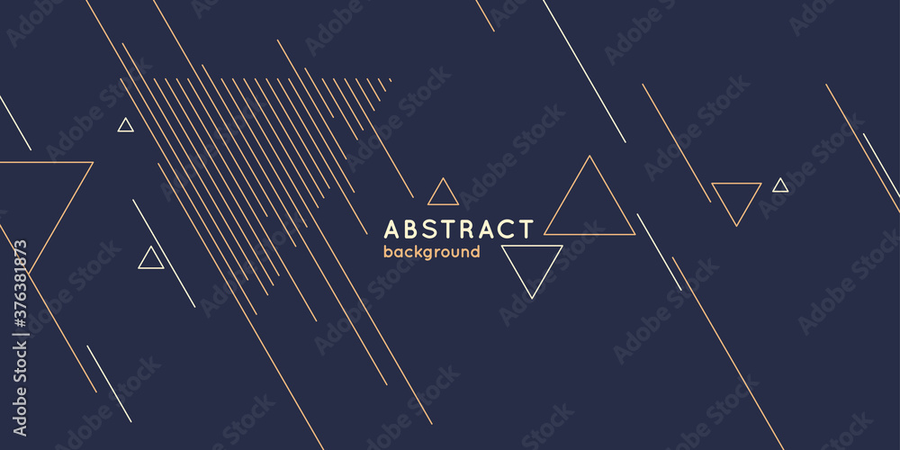 Poster abstract geometric background with triangles in minimalistic style.