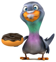 Fun pigeon - 3D Illustration