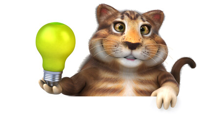 Fun cat - 3D Illustration