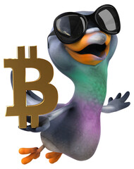 Fun pigeon - 3D Illustration