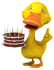 Fun duck - 3D Illustration