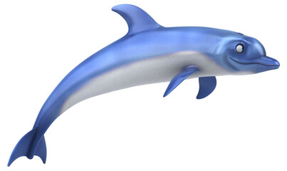 Fun Dolphin - 3D Illustration