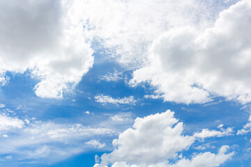 sky and clouds nature background,blue day light with white cloudy in blue sky