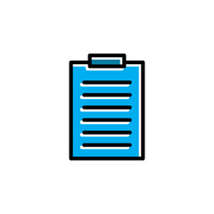 Checklist flat icon. Design template vector