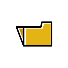 Folder flat icon. Vector template design