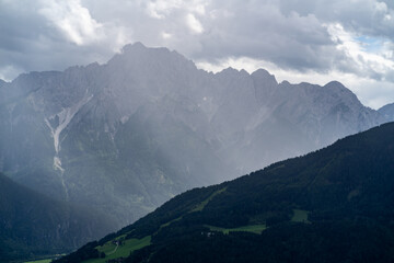Obraz premium Austrian alps over the town of Lienz